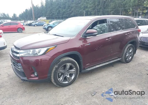 2019 Toyota Highlander Hybrid Limited Platinum из США, поврежденный, VIN 5TDDGRFH4KS061379